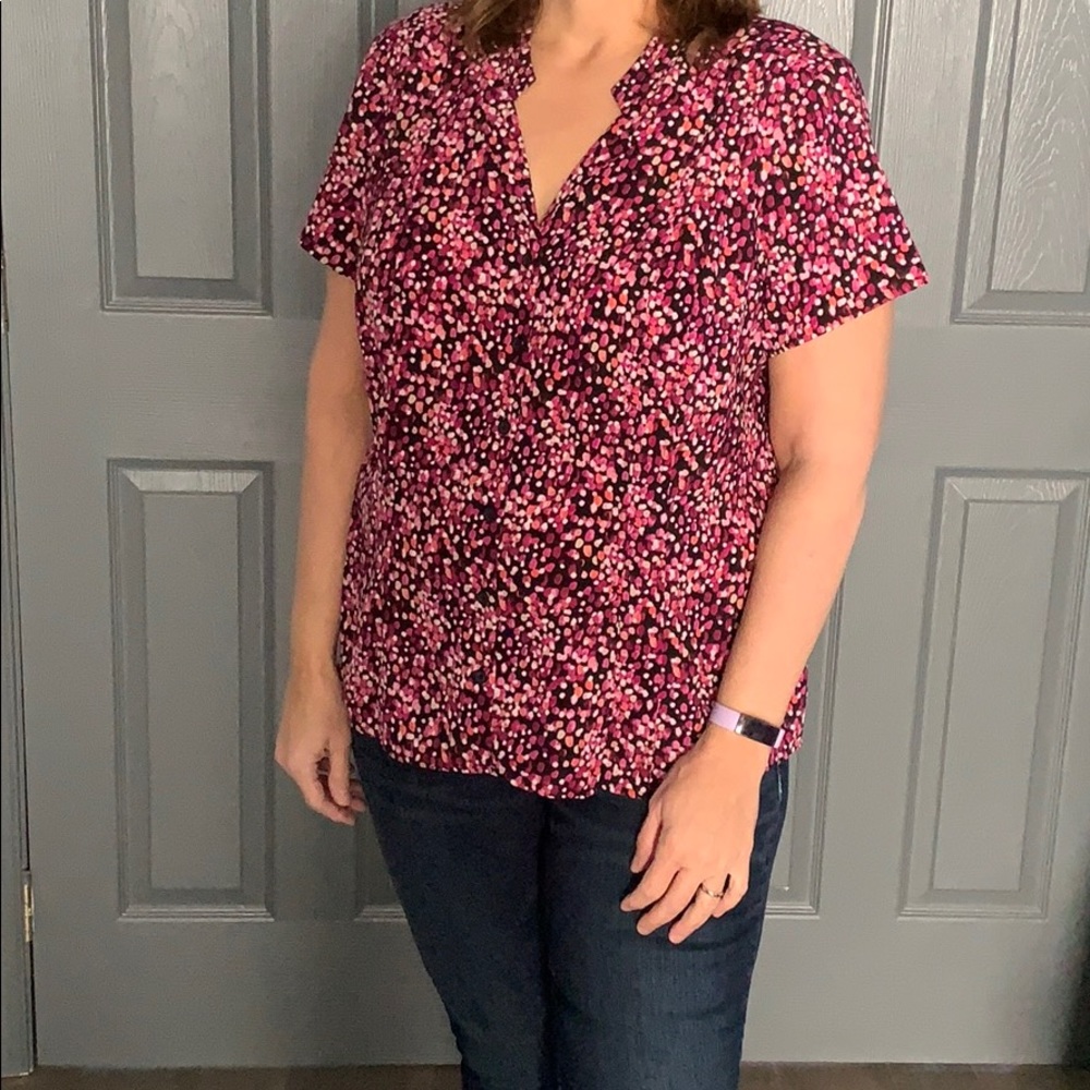 Dana Buchman Shirt Sleeve Blouse